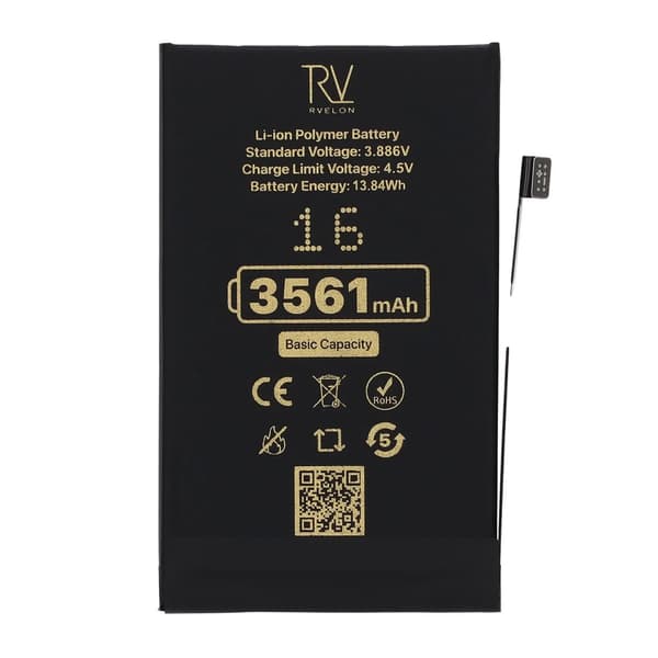Rvelon Premium-akku iPhone 16:lle - 3561mAh