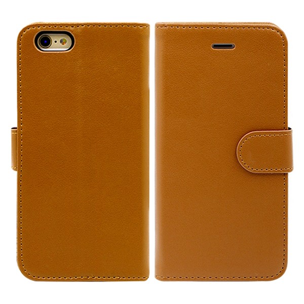 iPhone 6/6S Plånboksfodral Läder med Stativ - Brun Brun