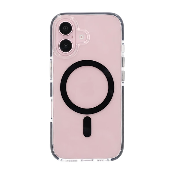 iPhone 16 Mobilskal Magnet Dubbelskydd - Svart Svart