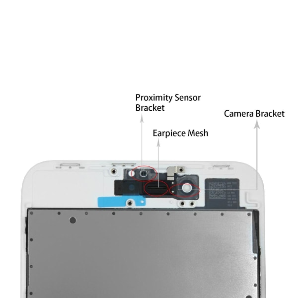 iPhone 8 Plus LCD Skärm DTP - Vit (Tagen från ny iPhone) White