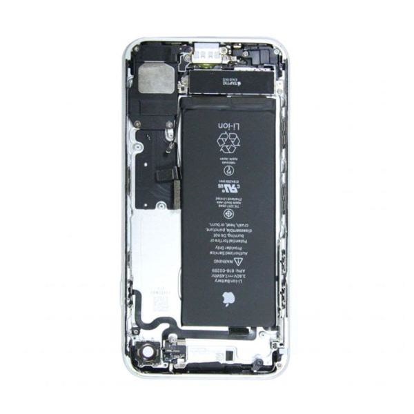 iPhone 7 Baksida med Komplett Ram med Batteri (Begagnad) - Silve Vit
