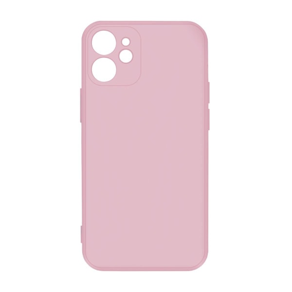 iPhone 12 Mini Silikonskal med Kameraskydd - Rosa Pink