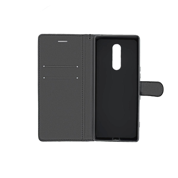 Sony Xperia 1 Plånboksfodral med Stativ - Svart Black