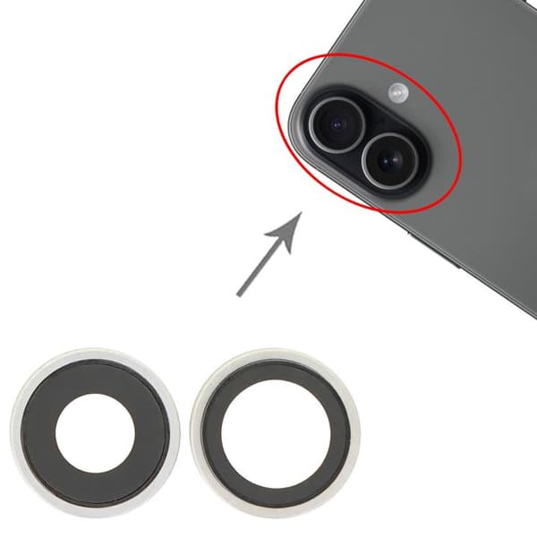 Kameralinser med ram för iPhone 17 - Vit Vit