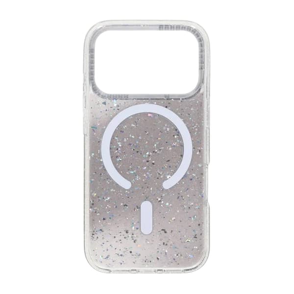 Glitter Skal MagSafe och Diamanter för iPhone 17 Pro Max - Svart