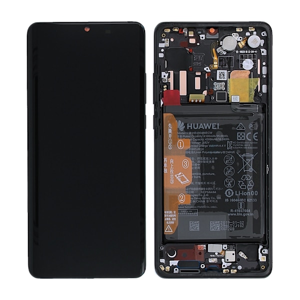 Huawei P30 Pro Skärm med LCD Display + Batteri Original - Svart Black