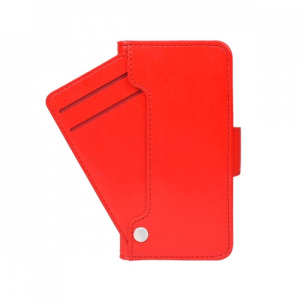 iPhone 11 Pro Max Plånboksfodral Stativ med extra Kortfack - Röd Red