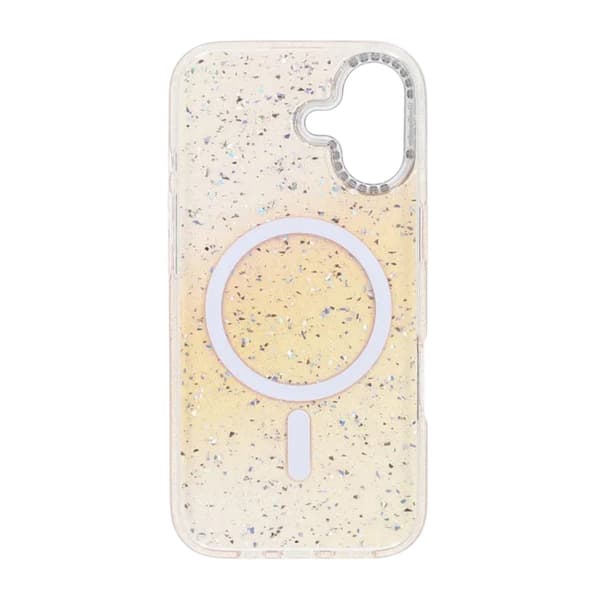 Glitter Skal MagSafe och Diamanter för iPhone 17 - Guld