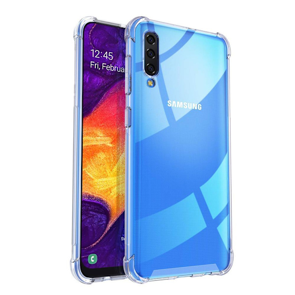 Stöttåligt Mobilskal Samsung Galaxy A70 - Transparent Transparent