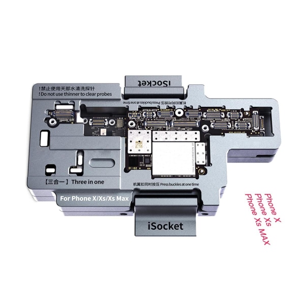 iSocket 3-i-1 Moderkort Fixtur - Apple iPhone X/XS/XS Max