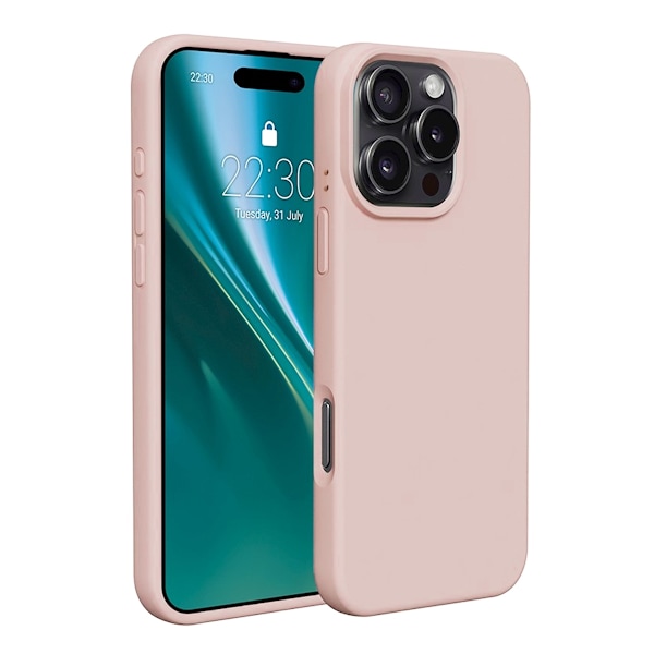 iPhone 16 Pro Max Mobilskal Silikon - Sand Rosa Rosa