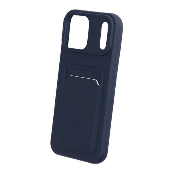 Mobilskal Silikon med Korthållare för iPhone 17 Pro Max - Blå blå