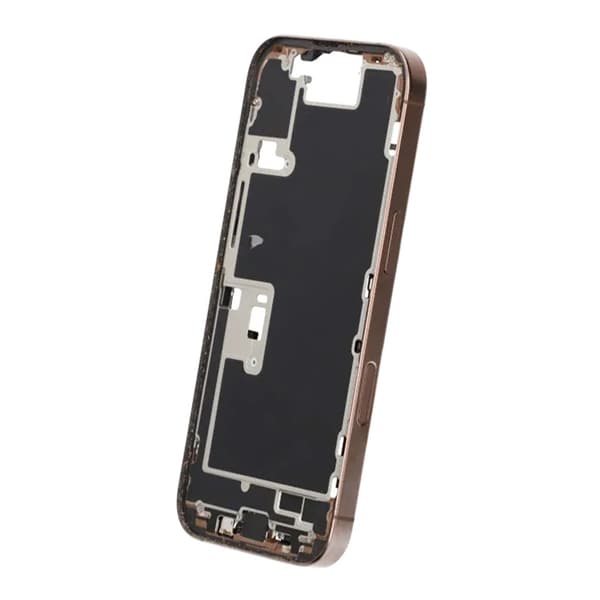 Mittenram med smådelar för iPhone 16 Pro - Sandfärgad Titan OEM Guld