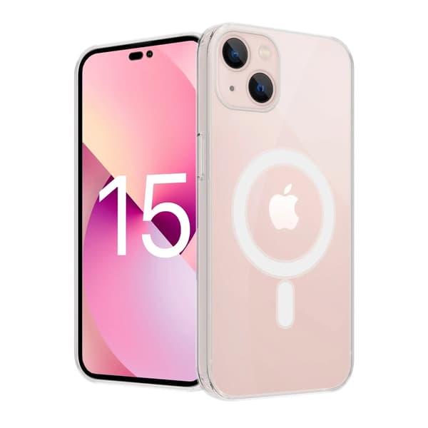 iPhone 15 Stöttåligt Skal - Magsafe Rvelon Transparent Transparent