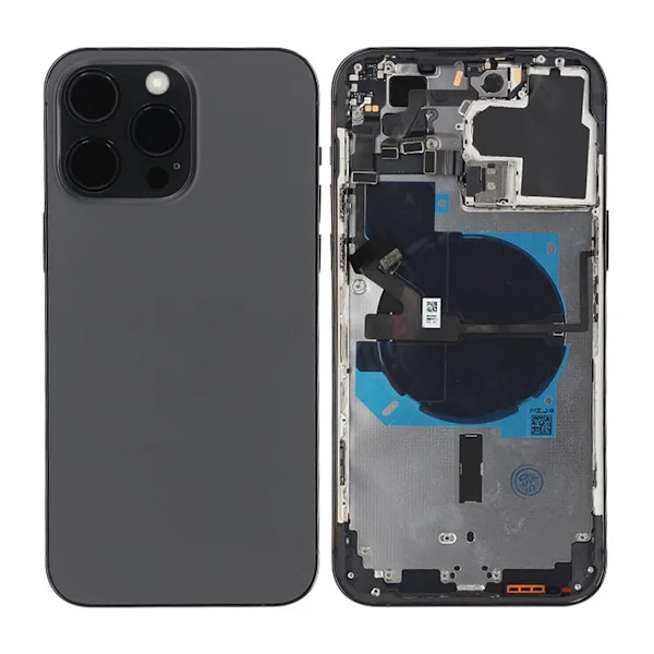 iPhone 14 Pro Max Baksida med Komplett Ram OEM - Grafit Grafitgrå
