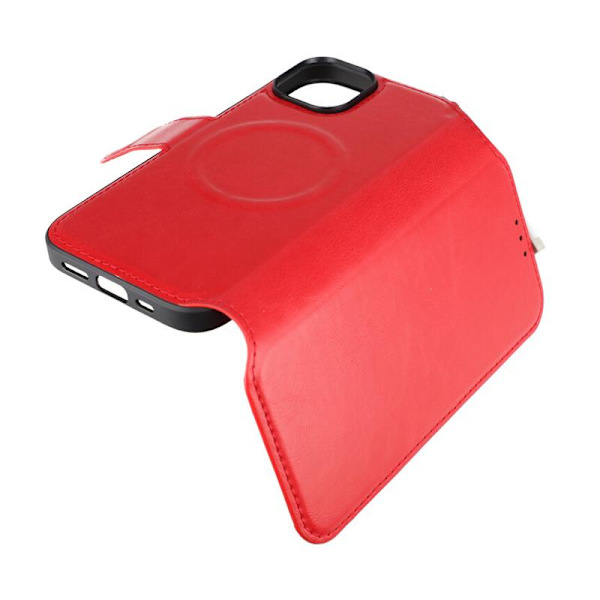 iPhone 15 Plånboksfodral med Magsafe Rvelon - Röd Röd