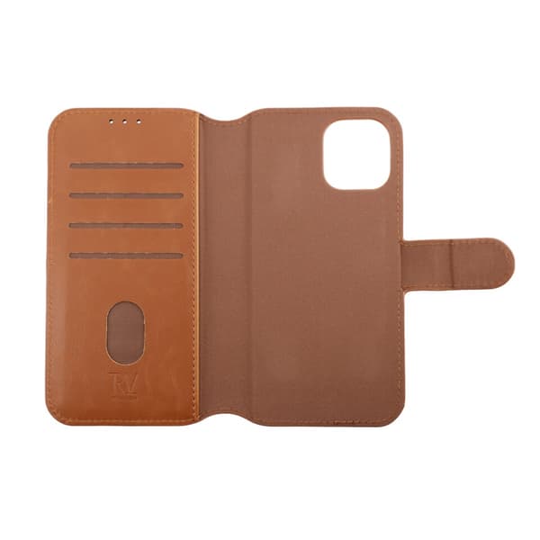 iPhone 12/12 Pro Plånboksfodral Magnet Rvelon - Guldbrun Pink gold