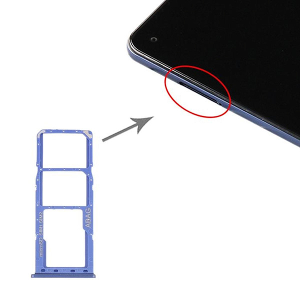 Samsung Galaxy A21s Simkortshållare - Blå Blå