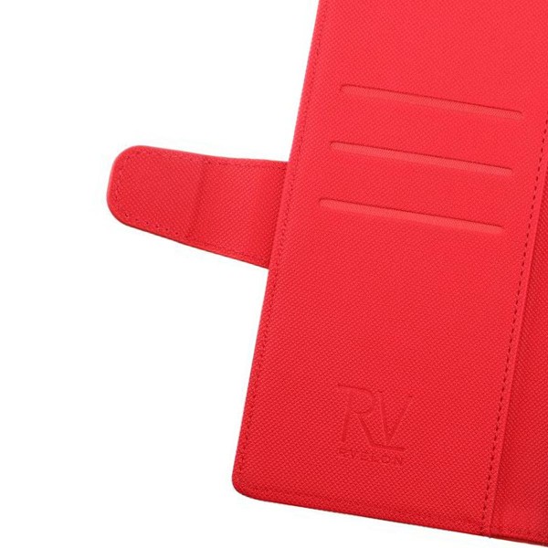 Samsung S22 Ultra Plånboksfodral med Extra Kortfack Rvelon - Röd Red