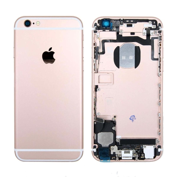 iPhone 6S Baksida med Komplett Ram - Roséguld Pink gold