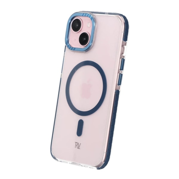 iPhone 15 Rvelon Mobilskal Magnet Förstärkt - Blå Blå