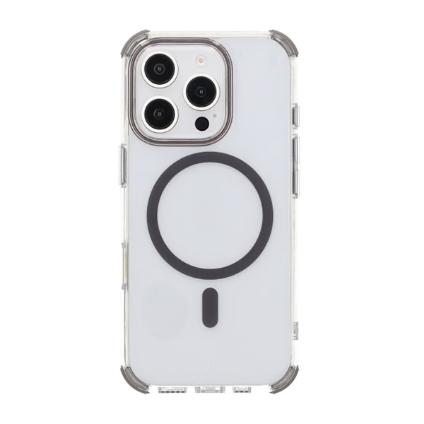 iPhone 16 Pro Max Rvelon Mobilskal Magnet med Kantskydd - Grå Grey