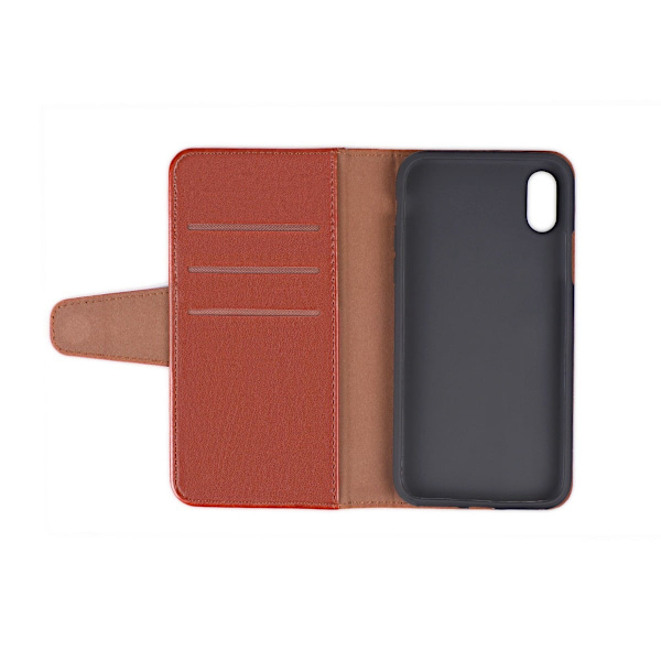 iPhone XS Max Plånboksfodral Stativ och extra Kortfack G-SP -  Brun Brown