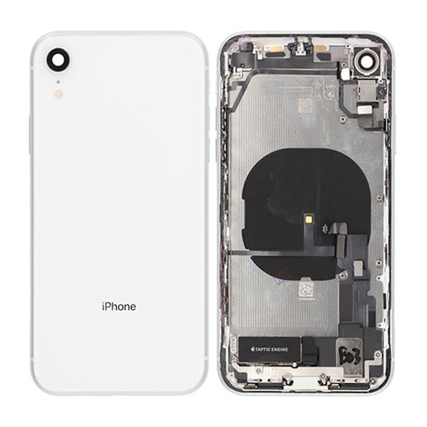 iPhone XR Baksida med Komplett Ram - Vit White