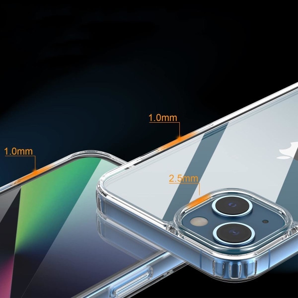 iPhone 13 Mini Skal - Stöttåligt Rvelon Transparent Transparent