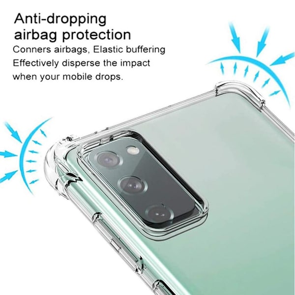 Stöttåligt Skal Samsung Galaxy S20 FE - Transparent Transparent