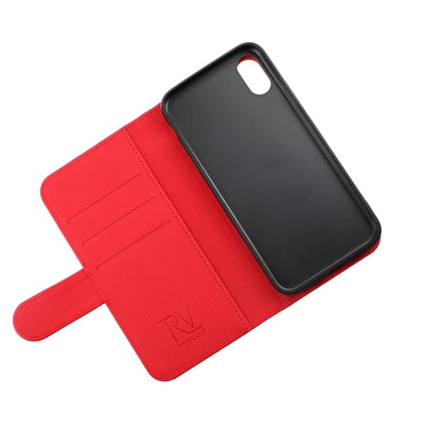 Rvelon Plånboksfodral Magnet för iPhone X och XS - Röd Röd
