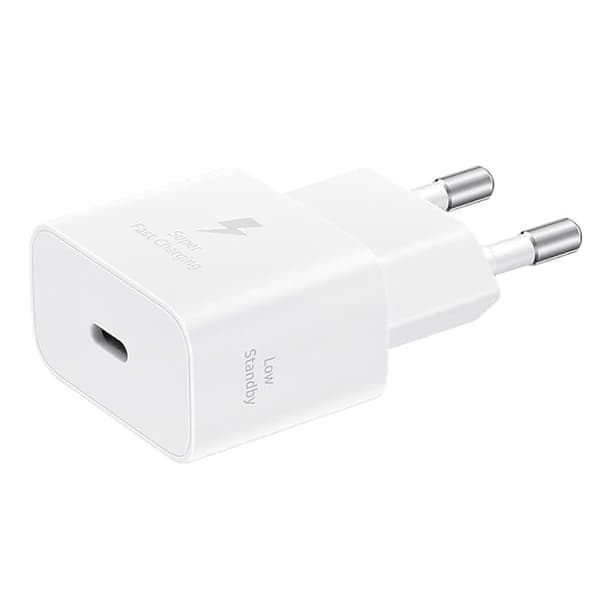 Samsung 25W USB-C GaN Strömadapter med kabel - Vit valkoinen