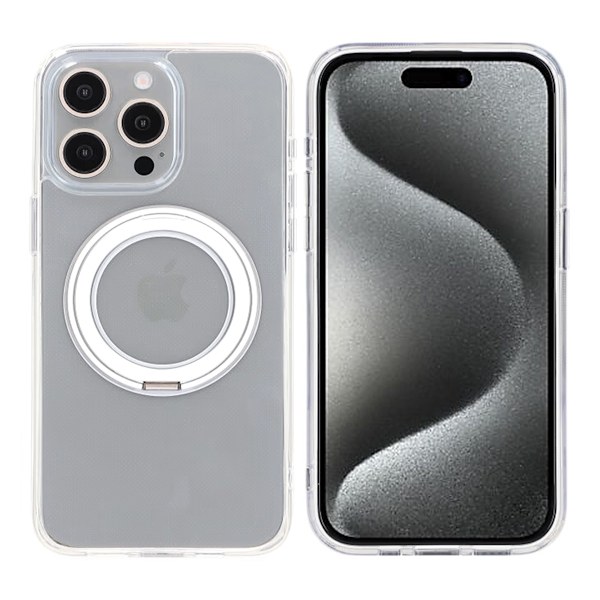 iPhone 15 Pro Max Mobilskal med Magsafe Stativ - Transparent Transparent