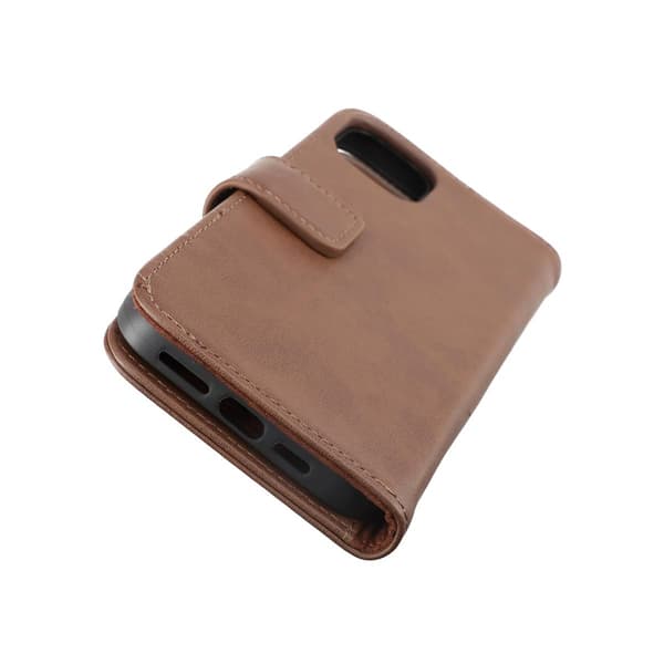 iPhone 14 Plånboksfodral Läder Rvelon - Brun Brun