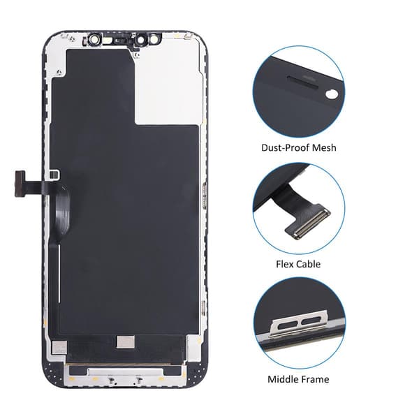 iPhone 12 Pro Max Skärm med LCD In-Cell RJ med IC Ersättning Black