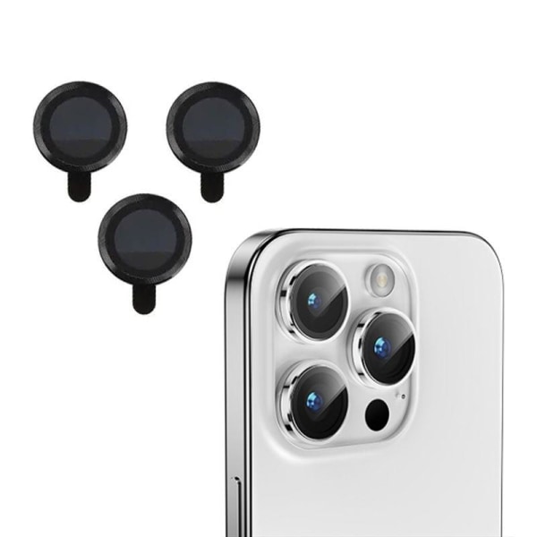 iPhone 15 Pro/15 Ultra Linsskydd för Kamera (3-pack) Svart
