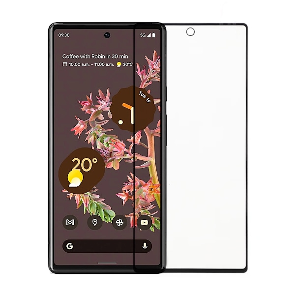Skärmskydd Google Pixel 6 - 3D Härdat Glas Svart (miljö) Svart