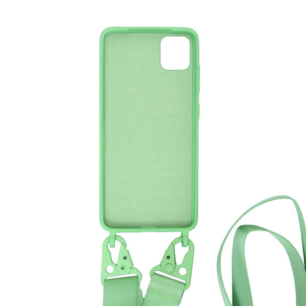 iPhone 11 Pro Max Silikonskal med Rem/Halsband - Grön Grön