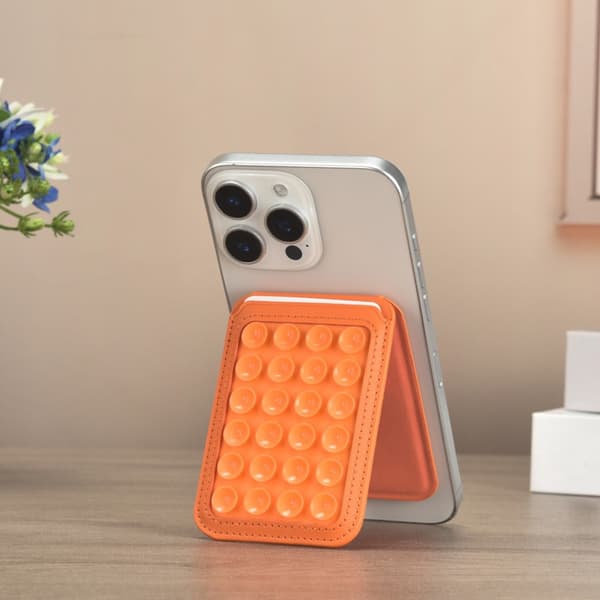 MagSafe Korthållare med Sugproppar och Stativ - Orange
