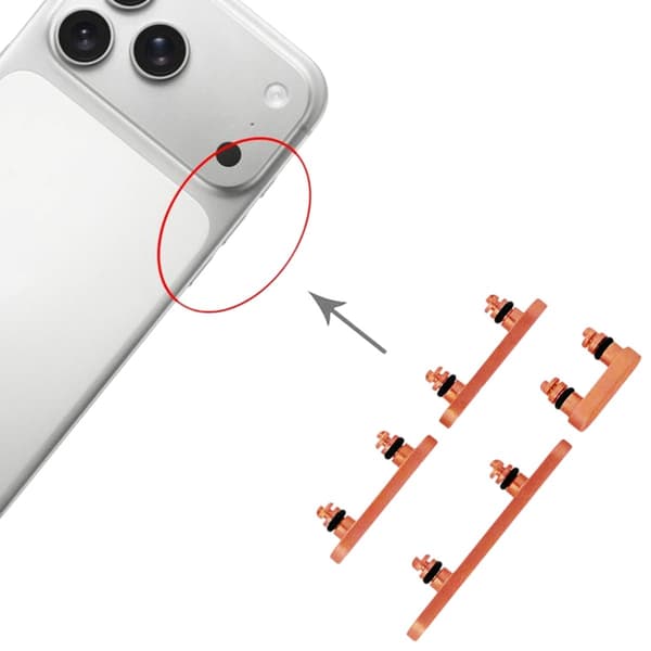 Knappsats för iPhone 17 Pro och 17 Pro Max - Orange Orange