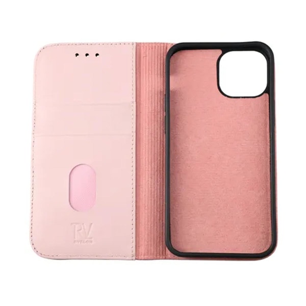 iPhone 13 Mini Plånboksfodral Läder Rvelon - Rosa Gammal rosa