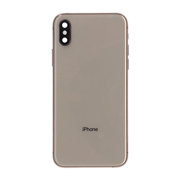 iPhone XS Baksida med Komplett Ram - Guld Gold