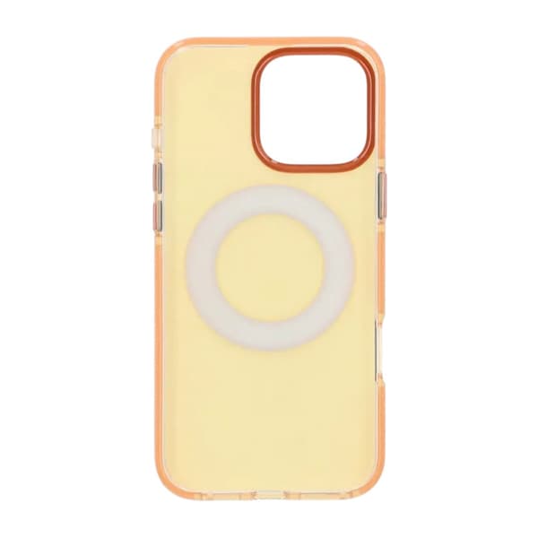 Stöttåligt skal med roterbart stativ för iPhone 16 Pro Max - Orange oranssi
