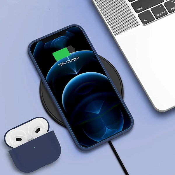 iPhone 12/12 Pro Silikonskal Rvelon - Blå Isblå