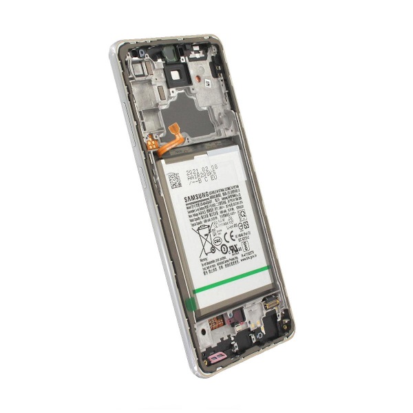 Samsung A72 4G Skärm med LCD Display + Batteri Original - Vit White
