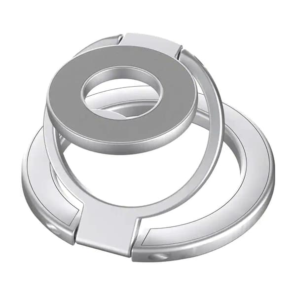 MagSafe Ringhållare med Dubbelt Stativ för Mobil - Silver hopea