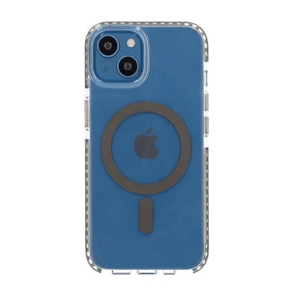 iPhone 13/14 Mobilskal Magnet Dubbelskydd - Grå grå