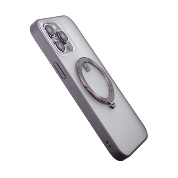 iPhone 14 Pro Skal med MagSafe Stativ Rvelon - Lila Mörklila