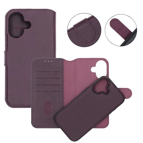 Rvelon Plånboksfodral Magnet för iPhone 17 - Lila lila