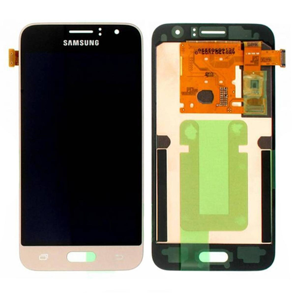 Samsung Galaxy J1 2016 (SM-J120F) Skärm med LCD Display Original - Guld Gold